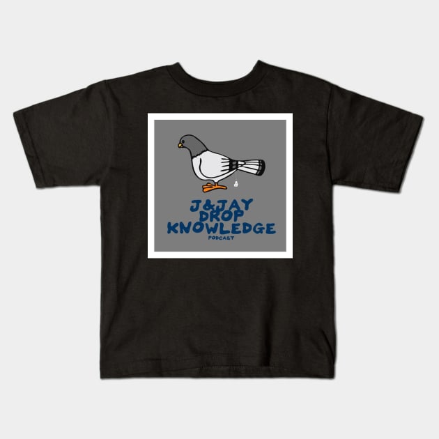 J and Jay Drop Knowledge Bird Pooping Kids T-Shirt by J and Jay Drop Knowledge